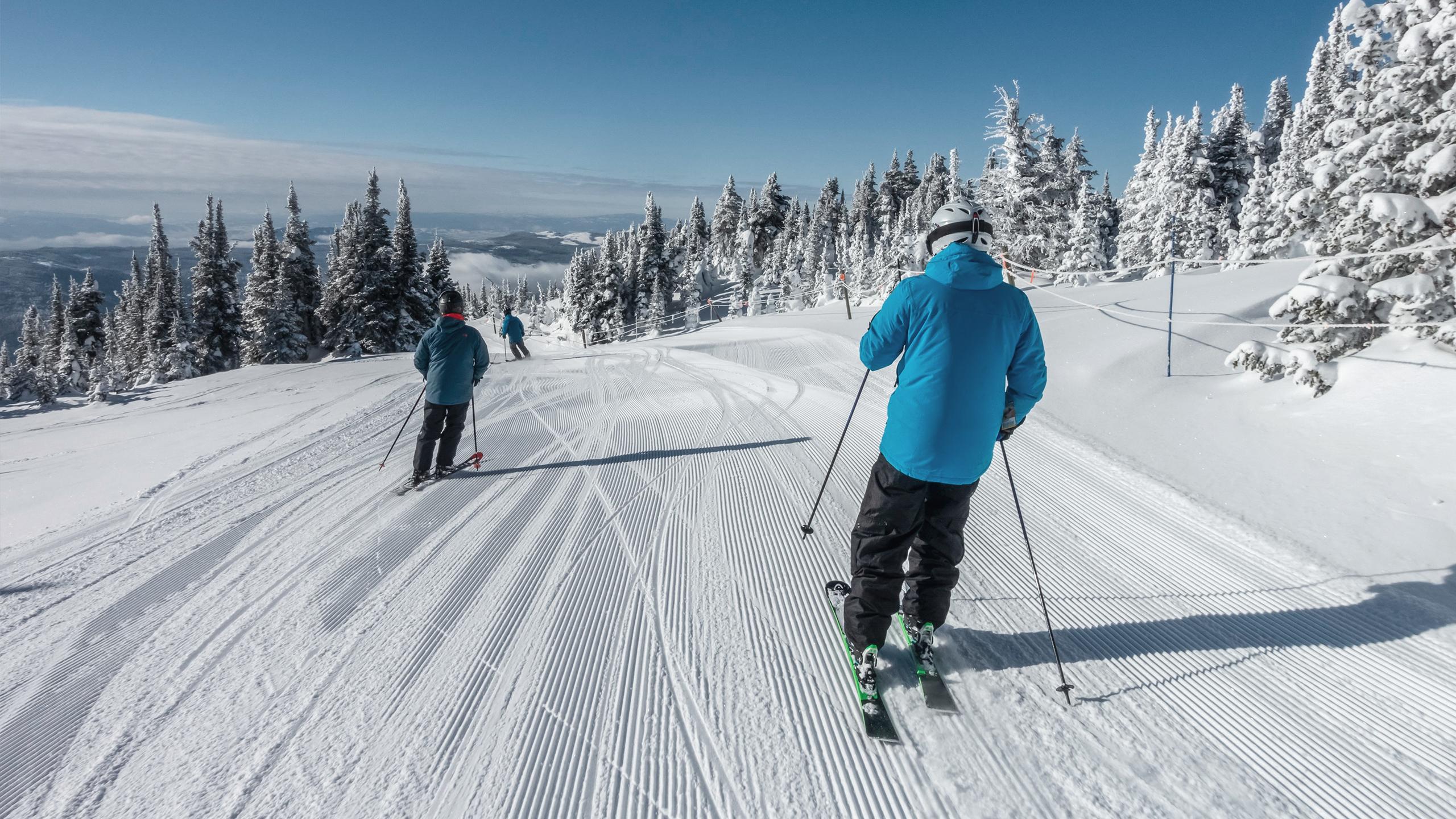 Piste de ski - Groupe de skieurs