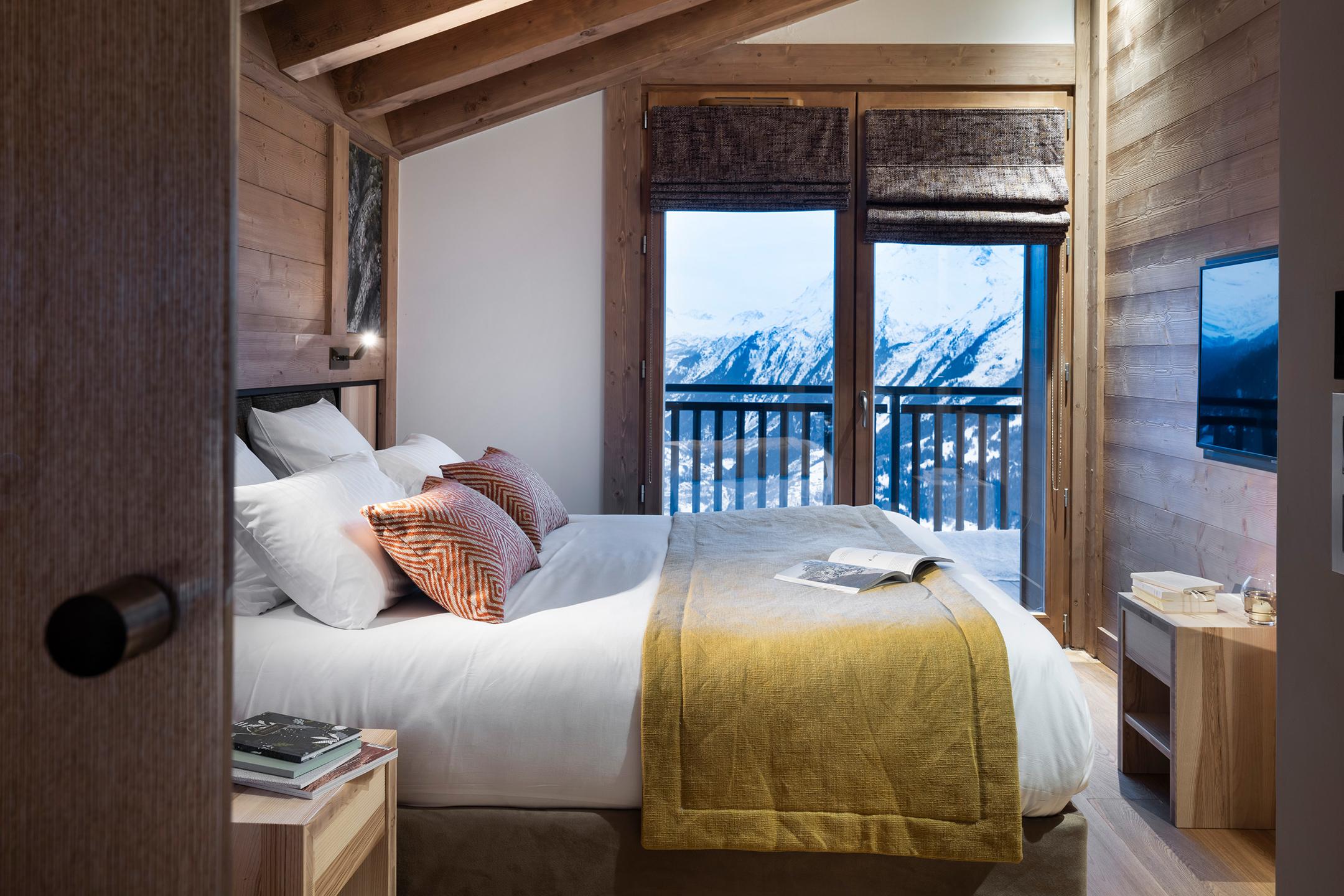 Chambre à l'Alpen Lodge - La Rosière - Vue montagne