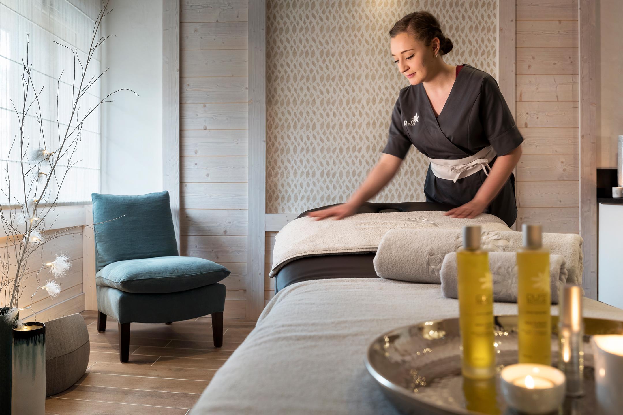 Salle de soins de l'espace bien-être du Roc des Tours au Grand Bornand Chinaillon