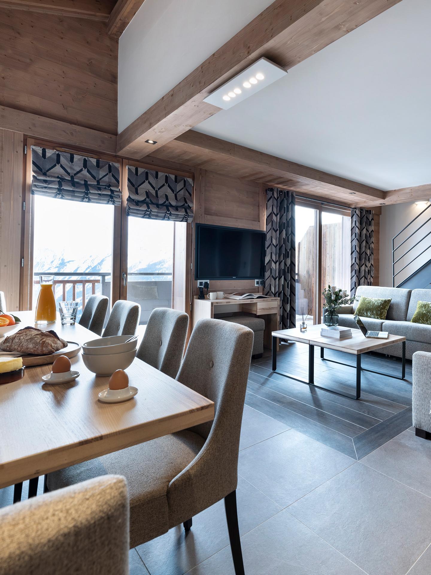 Intérieur d'un appartement à l'Alpen Lodge - La Rosière