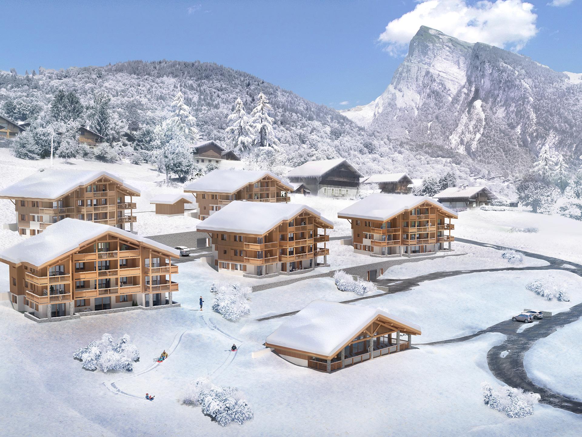 Vue extérieure des Chalets Bérénice à Samoëns 