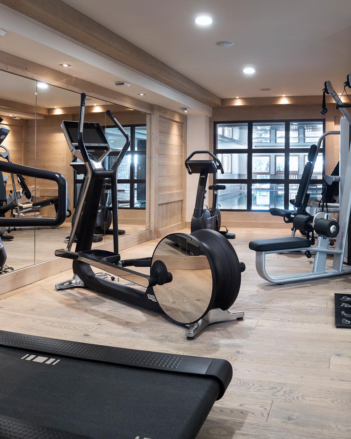 Salle de fitness de l'espace bien-être du Roc des Tours au Grand Bornand Chinaillon