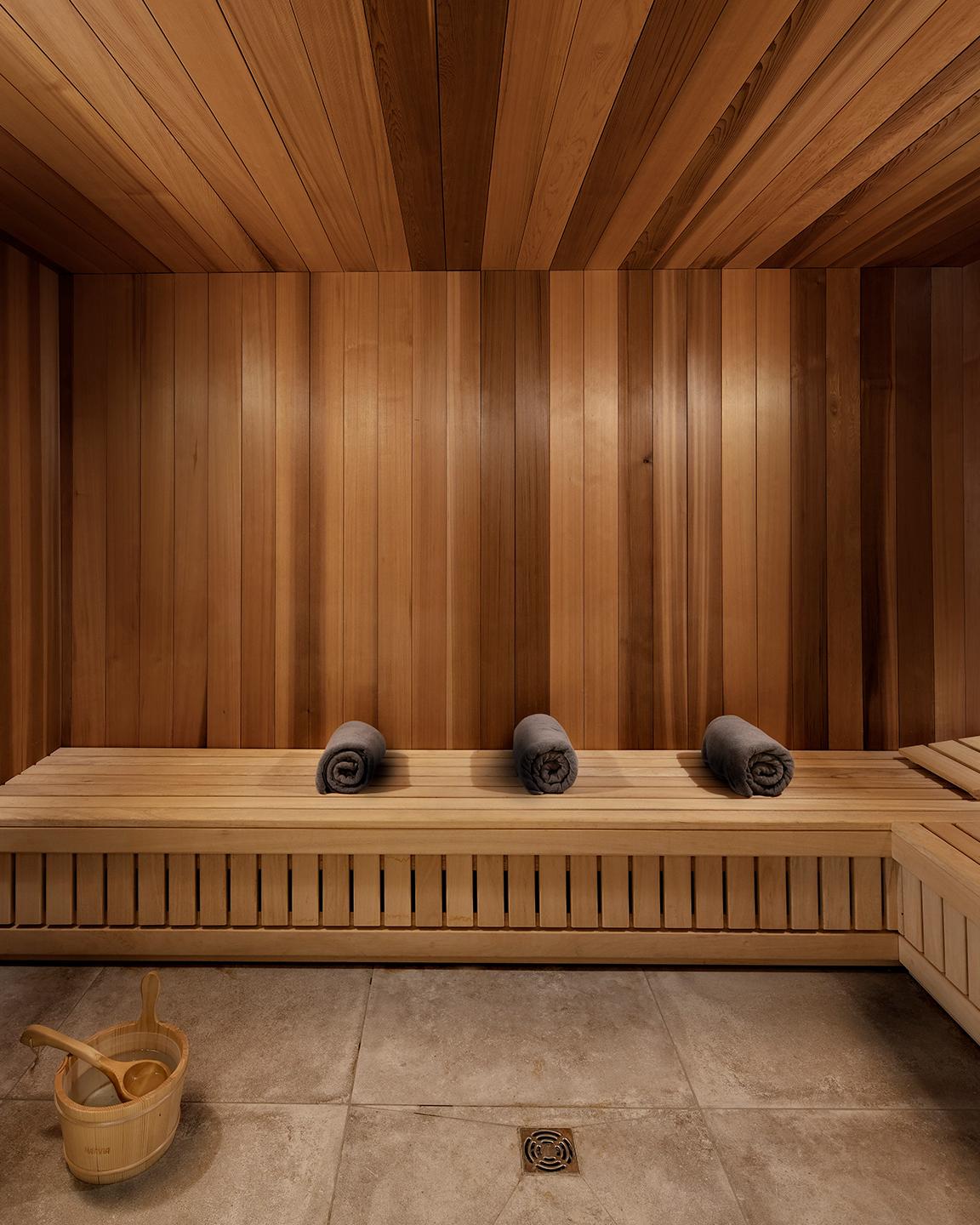 Sauna du Spa Montagnes du Monde® de la résidence Alexane